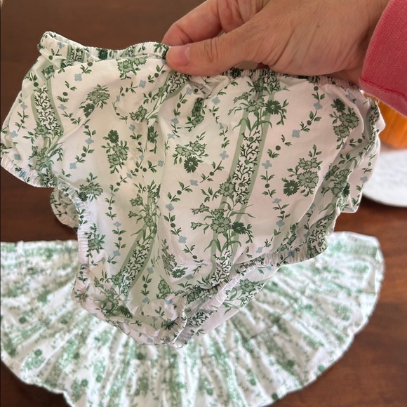 Hill House Green and White Smocked Dress - Picture 4 of 4
